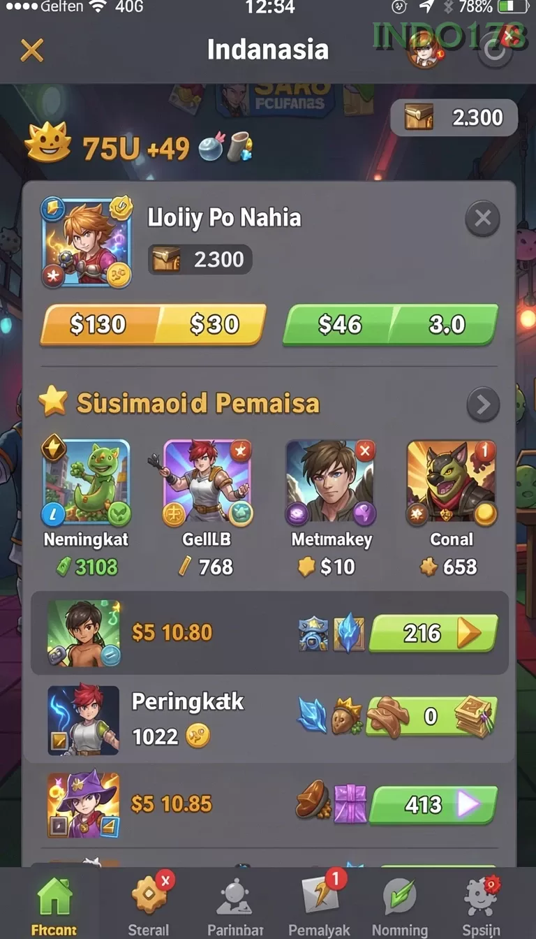 Cuplikan layar SR996 — aktivitas
