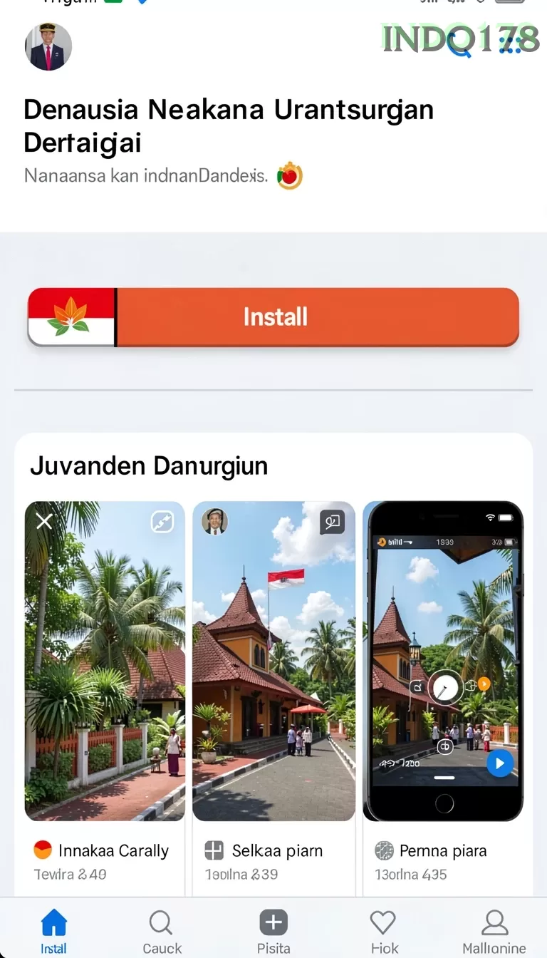 Cuplikan layar 8II — menu navigasi